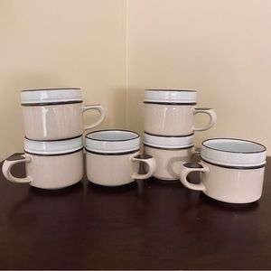Set of 6 Vtg Denby Cups